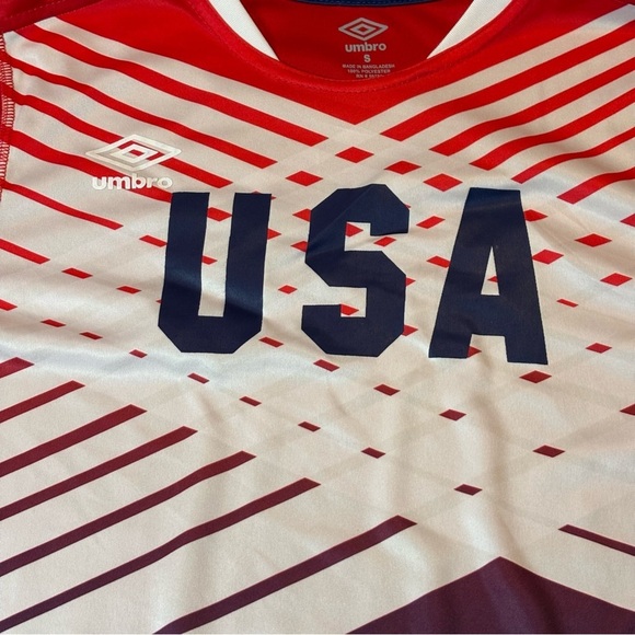 USA Soccer Umbro Futbol Jersey Shirt Red White Blue Men’s Size Small - Picture 3 of 7